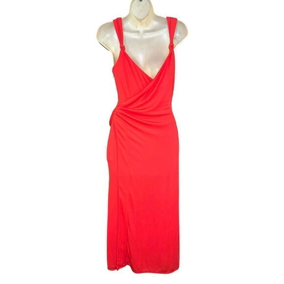 Cinq à Sept Delia Midi Dress in Red Chili Pepper NWT Size 2 - Picture 7 of 9